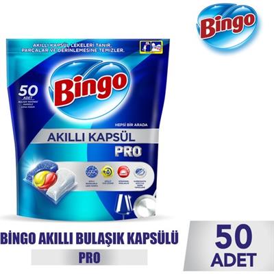 Bingo Akıllı Kapsül Pro Bulaşık Makinesi Deterjanı Tableti 50li