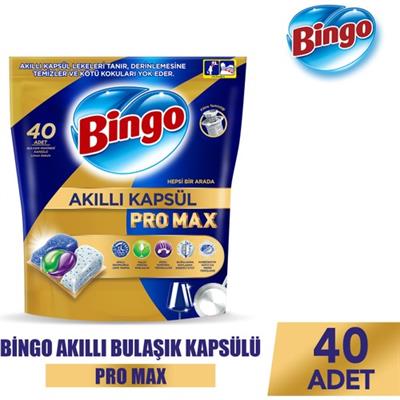 Bingo Akıllı Kapsül Pro Max Bulaşık Makinesi Deterjanı Tableti 40lı