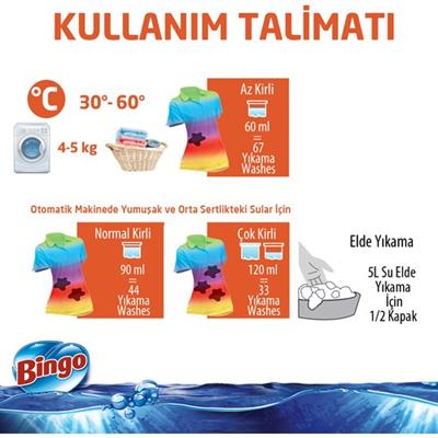 Bingo Giysi Şampuanı Arındırıcı Etki 4 lt.