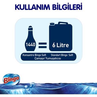 Bingo Konsantre Soft Şakayık Baharı Çamaşır Yumuşatıcı 1440 ml