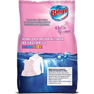 Bingo Matik 8 kg Mutlu Yuvam Renkliler ve Beyazlar Toz Çamaşır Deterjanı