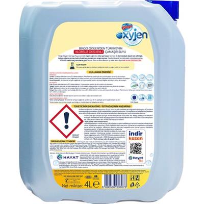 Bingo Oksijenli Çamaşır Suyu Limon Kokulu 4 l