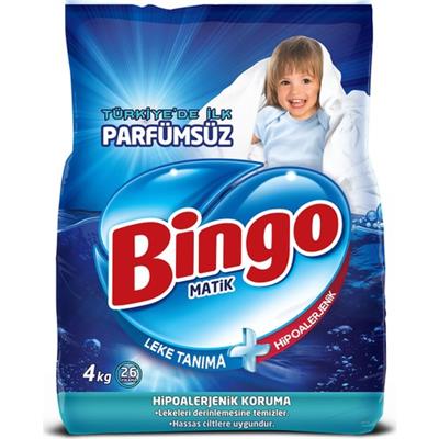 Bingo Parfümsüz Toz Çamaşır Deterjanı 4 Kg