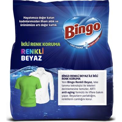 Bingo Renkli&Beyaz Toz Çamaşır Deterjanı 4 Kg