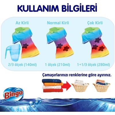 Bingo Renkli&Beyaz Toz Çamaşır Deterjanı 4 Kg