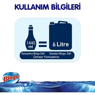 Bingo Soft Konsantre Çamaşır Yumuşatıcısı Yıldız Çiçeği 1440 ml