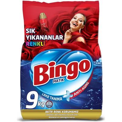 Bingo Toz Çamaşır Deterjanı Sık Yıkananlar Renkli 9 Kg
