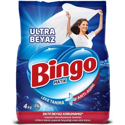 Bingo Ultra Beyaz Toz Çamaşır Deterjanı 4 Kg