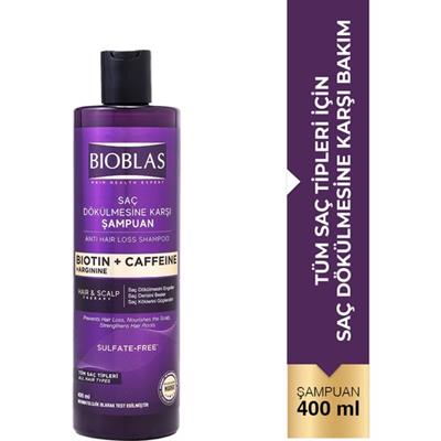 Bioblas Kafein Arjinin Biotin Şampuan Dökülme Karşıtı Sülfatsız Formül 400 ml