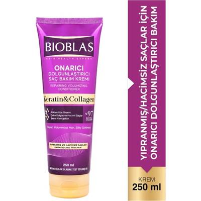 Bioblas Sülfatsız Saç Bakım Kremi 250 ml Keratin ve Kolajen İçerikli İnce Telli Saçlara Hacim ve Dökülme Karşıtı