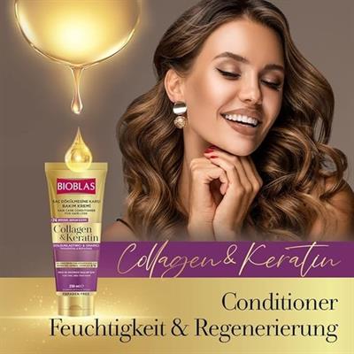 Bioblas Sülfatsız Saç Bakım Kremi 250 ml Keratin ve Kolajen İçerikli İnce Telli Saçlara Hacim ve Dökülme Karşıtı