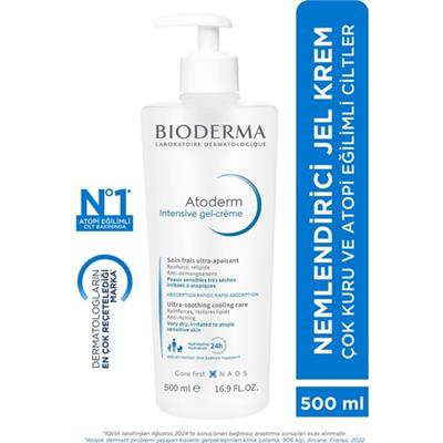 Bioderma Atoderm Intensive Jel Krem 500 ml Unisex Atopik Ciltler İçin Kaşıntı Giderici Ferahlatıcı Nemlendirici