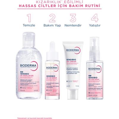 Bioderma Sensibio AR+ Kızarıklık Karşıtı Sprey Hassas Ciltler İçin 70 ml Kokusuz