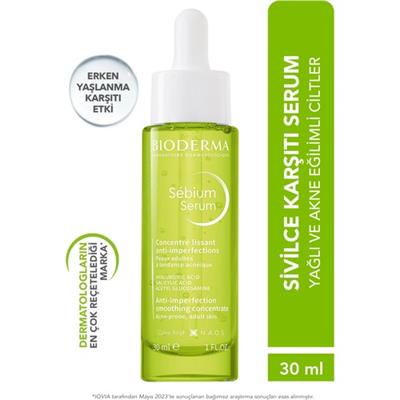 Bioderma Yaşlanma ve Akne Karşıtı Hyaluronik Asitli Serum Yağlı Ciltler Günlük Bakım 30 ml