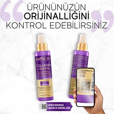 Bioxcin Collagen & Biotin Ekstra Hacim Sıvı Saç Kremi 100 ml - Kolajen Biotin Ince Seyrek Saçlar