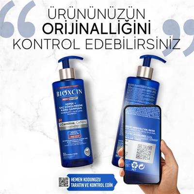 Bioxcin Şampuan 500ML - L-Carnitine, Kafein, BIOCOMPLEXB11, Men Sport