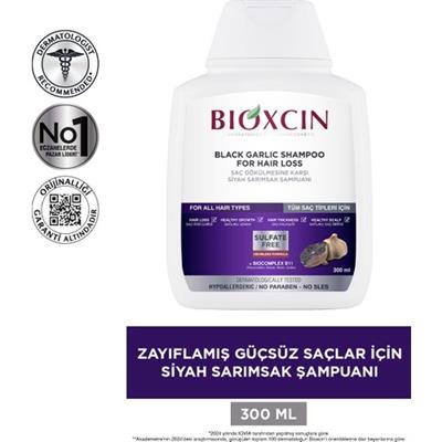 Bioxcin Siyah Sarımsak Şampuanı 300 ml Dökülmeye Karşı Güçlendirici Hipoalerjenik
