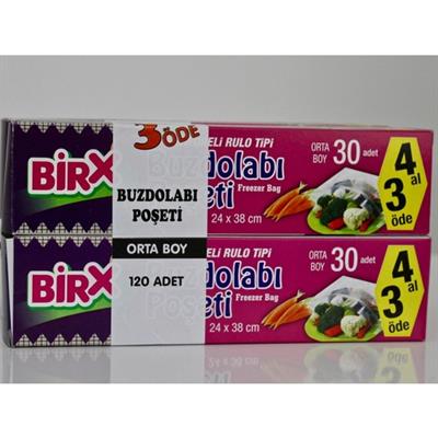 Bırx - 30lu 4 Paket Ortaboy 24X38 cm 4 Al 3 Öde