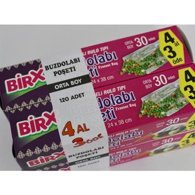 Bırx - 30lu 4 Paket Ortaboy 24X38 cm 4 Al 3 Öde