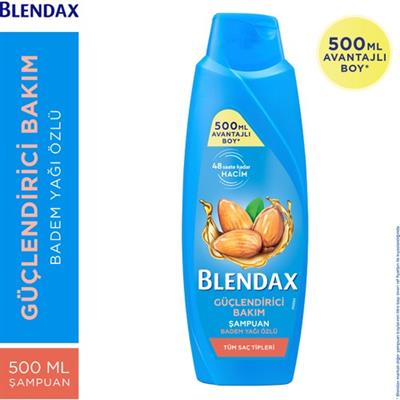 Blendax Güçlendirici Bakım Badem Özlü Şampuan 500 ml Tüm Saç Tipleri İçin