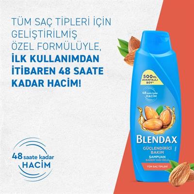 Blendax Güçlendirici Bakım Badem Özlü Şampuan 500 ml Tüm Saç Tipleri İçin
