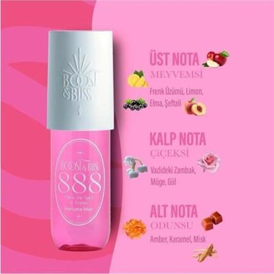 Boost&bliss 888 Body Mist 90 ml