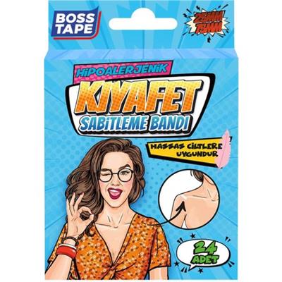 Boss Tape 24lü Kıyafet Sabitleme Bandı Dekolte Elbise Gelinlik Straplez Sabitleyici
