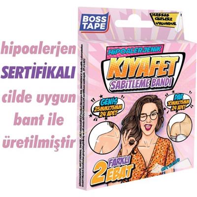Boss Tape 48li Kıyafet Sabitleme Dekolte Kapama Bandı Kaydırmaz Çift Taraflı Dar Ve Geniş Ebatlı