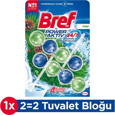 Bref Power Aktiv Katı Klozet Blok Çam Kokulu 2li Paket