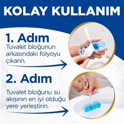 Bref WC Brilliant Gel Buzul Okyanus Kir&Kireç Önleyici & Koku Giderici Katı 2li Kozlet Temizleme Topu