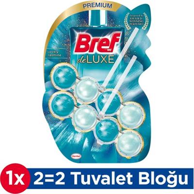 Bref WC Deluxe Yasemin Premium Kir&Kireç Önleyici & Koku Giderici Katı 2li Klozet Temizleme Topu