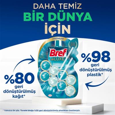 Bref WC Deluxe Yasemin Premium Kir&Kireç Önleyici & Koku Giderici Katı 2li Klozet Temizleme Topu