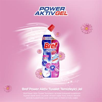 Bref WC Power Active Jel Çiçek Kokulu Tuvalet Temizleyici 700Ml