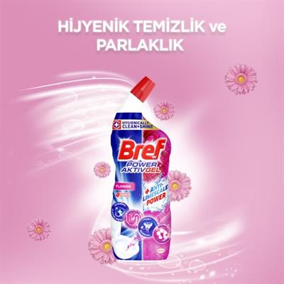 Bref WC Power Active Jel Çiçek Kokulu Tuvalet Temizleyici 700Ml