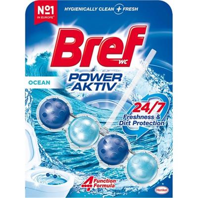 Bref WC Power Active Okyanus Kir&Kireç Önleyici & Koku Giderici Katı Klozet Temizleme Topu