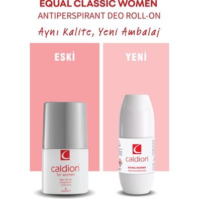 Caldion Kadın Roll-on Antiperspirant Deodorant 50 ml – Gül, Yasemin, Menekşe Kokulu ve Nemlendirici Formül