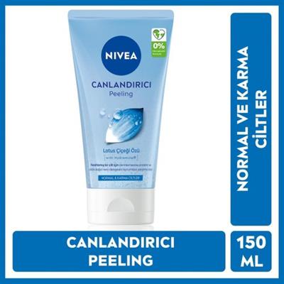 Canlandırıcı Yüz Peelingi 150ML, Lotus Çiçeği, Ölü Deri Arındırıcı, E Vitamini, Normal ve Karma Cilt