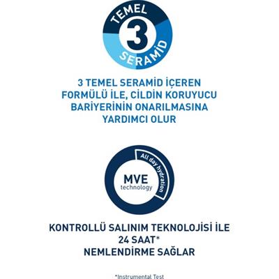 Cerave Nemlendirici Yüz Kremi Kuru Cilter için Hyalüronik Asit İçerikli  52 ml