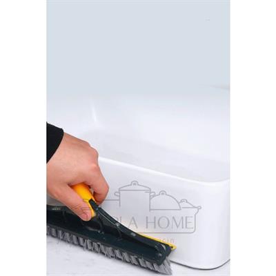 Chefplast Plastic Çift Taraflı Temizleme Fırçası Zemin Fırçalayın Sihirli Süpürge V-Şekli ve Çekçek ile Çift Fırçalı