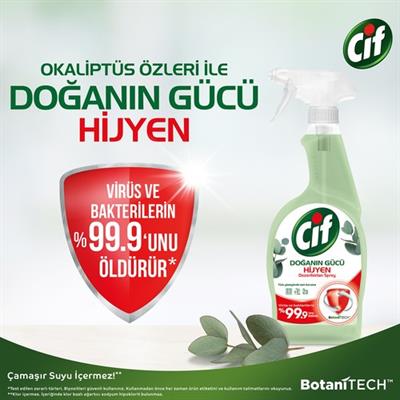 Cif Dezenfektan Sprey Doğanın Gücü Hijyen 750 ml