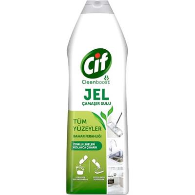 Cif Jel Yüzey Temizleyici Tüm Yüzeyler İçin Çamaşır Suyu Katkılı Bahar Ferahlığı 750 ML