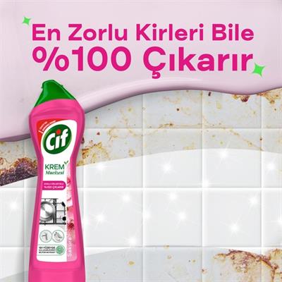 Cif Krem Mucizesi Sakura Parfümlü Yüzey Temizleyici 500 ml