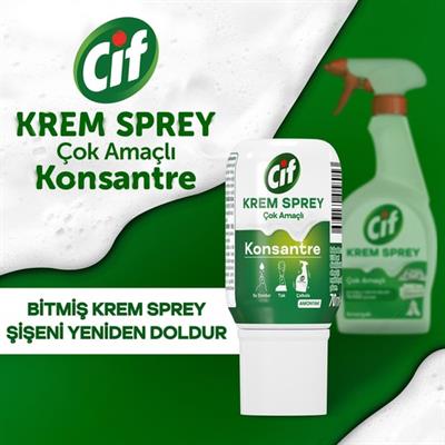 Cif Krem Sprey Çok Amaçlı Konsantre Amonyak 70 ml