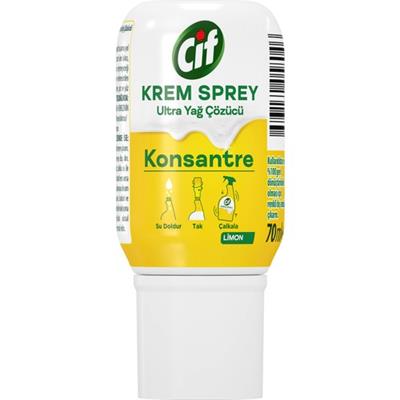 Cif Krem Sprey Konsantre Ultra Yağ Çözücü Limon 70 ml