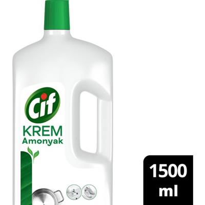 Cif Krem Yüzey Temizleyici Amonyaklı Yağ ve Kireç Sökücü Leke Çıkarıcı 1500 ML