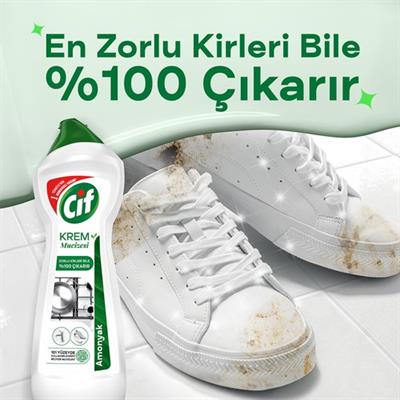 Cif Krem Yüzey Temizleyici Amonyaklı Yağ ve Kireç Sökücü Leke Çıkarıcı 750 ML