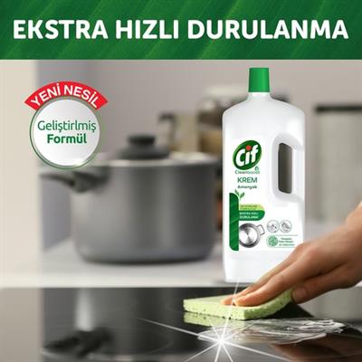 Cif Krem Yüzey Temizleyici Amonyaklı Yağ ve Kireç Sökücü Leke Çıkarıcı 1500 ML