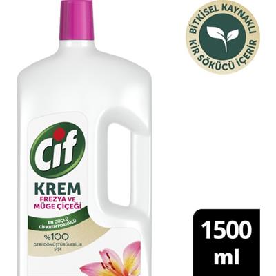 Cif Krem Yüzey Temizleyici Mutfak ve Banyo İçin Frezya ve Müge Çiçeği Kokulu 1500 ML 1 Adet