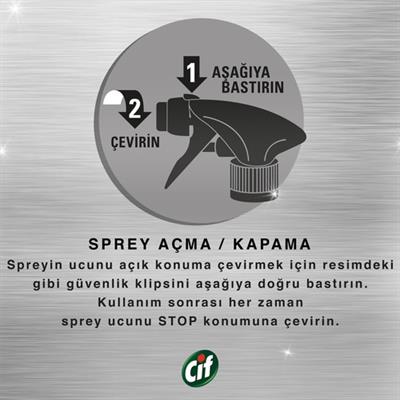 Cif Paslanmaz Çelik Sprey Perfect Power 435 ML