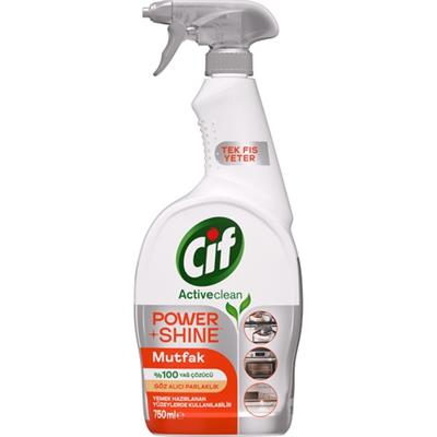 Cif Power Shine Cleanboost Sprey Temizleyici Mutfak İçin Temizleyici ve Yağ Çözücü 750 ML